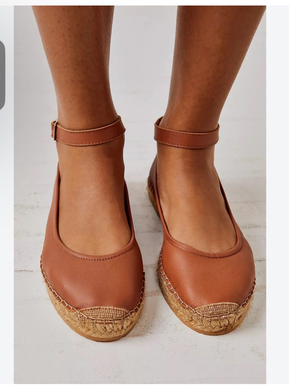 Free People Mason Espadrille Flats in Tan Brown NWOT
